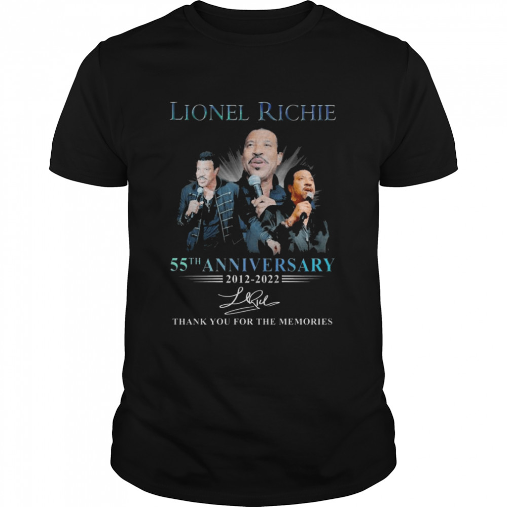 Lionel Richie 55th anniversary 2012-2022 thank you for the memories signature shirt