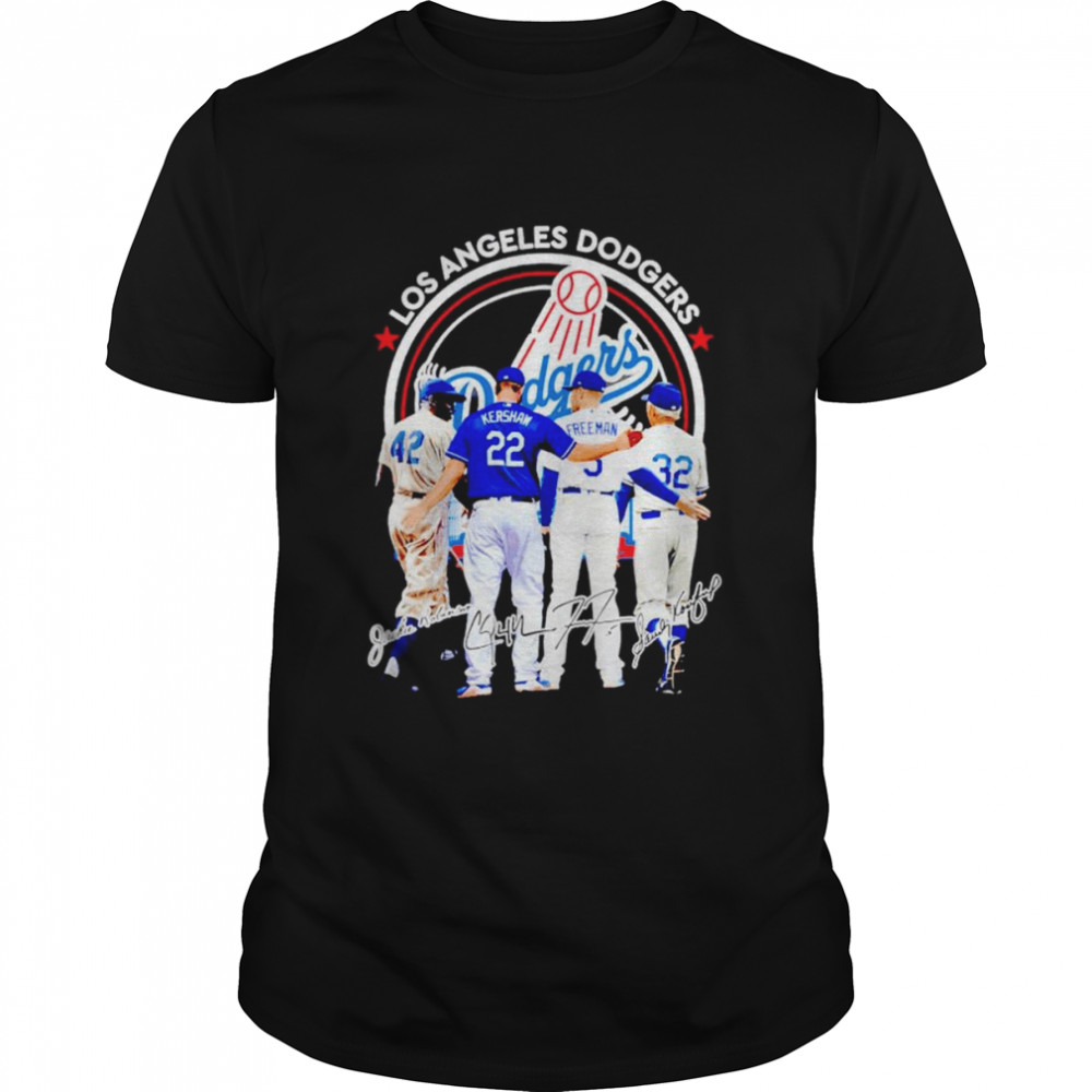 Los Angeles Dodgers Jackie Robinson Clayton Kershaw Freddie Freeman Sandy Koufax signature shirt