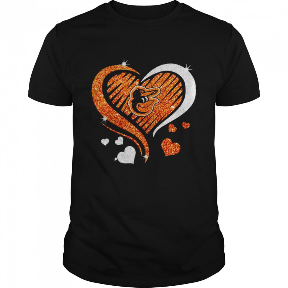 Love Baltimore Orioles heart shirt
