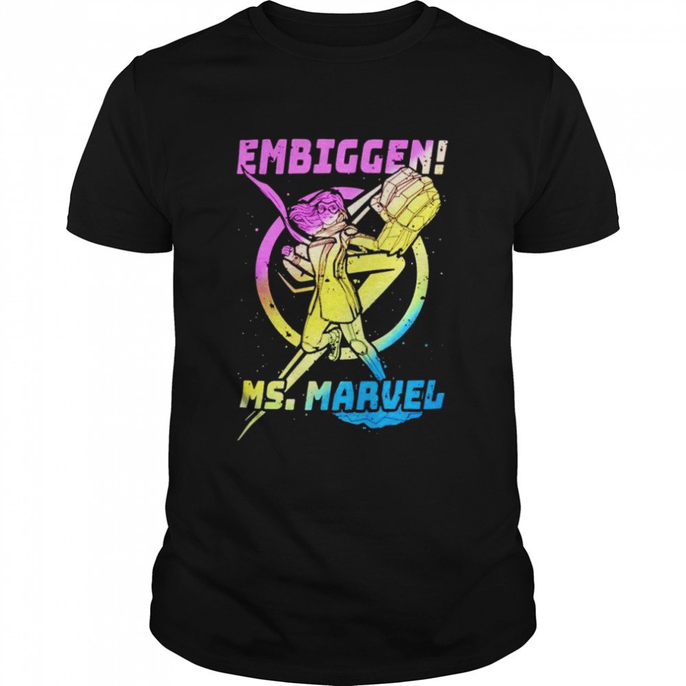 Marvel Embiggen Ms. Marvel Gradient shirt Classic Men's T-shirt