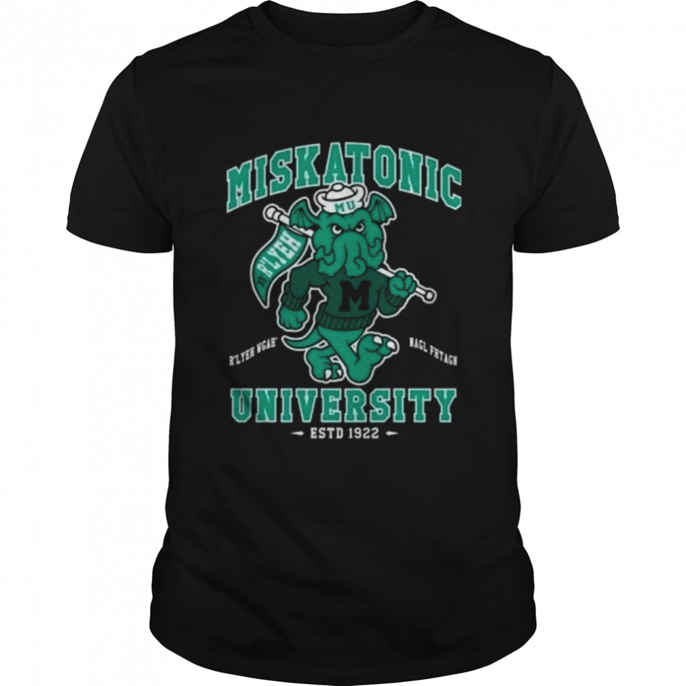Miskatonic University Cthulhu Creepy Cute Love Craf Spooky Monster Goth Cartoon Cthulhu shirt Classic Men's T-shirt