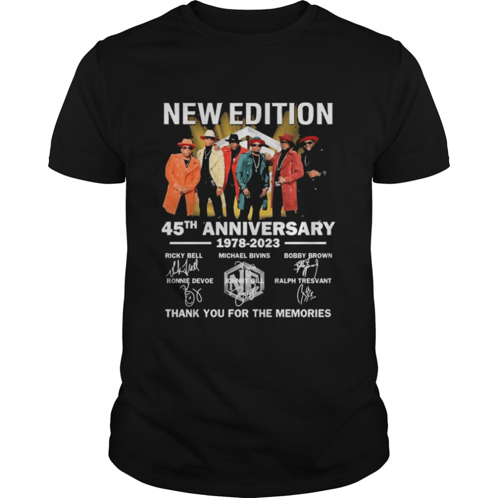 New Edition 45th Anniversary 1978-2023 Signatures Thank You For The Memories  Classic Men's T-shirt
