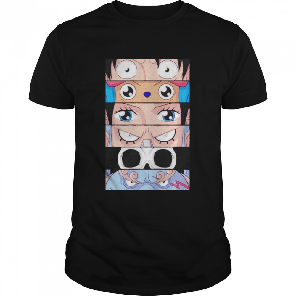 One Piece straw hat eyes shirt