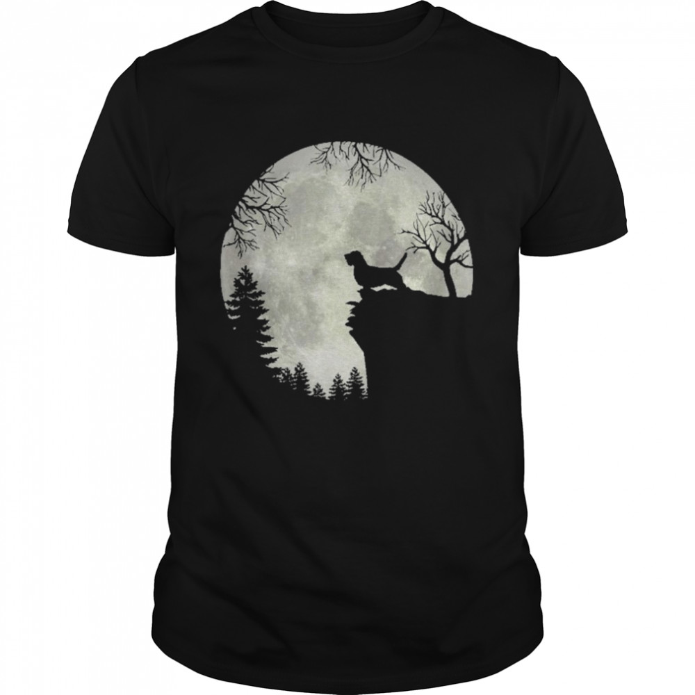 Petit Basset Griffon Vendeen And Moon Halloween  Classic Men's T-shirt