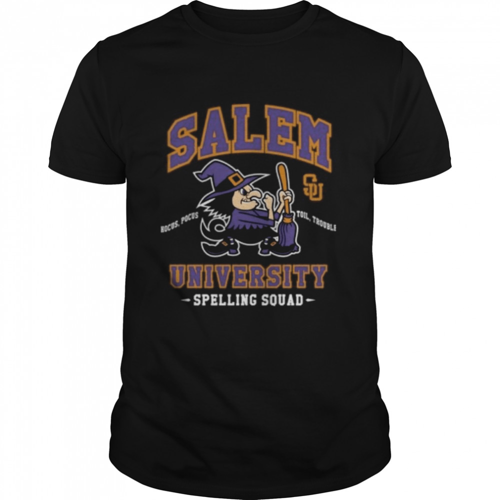 Salem Spelling Squad Witches University Occul Goth Cartoon Witch shirt