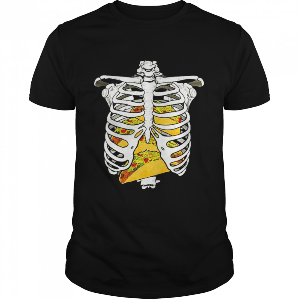 Skeleton Rib Cage Filled With Tacos Shirt