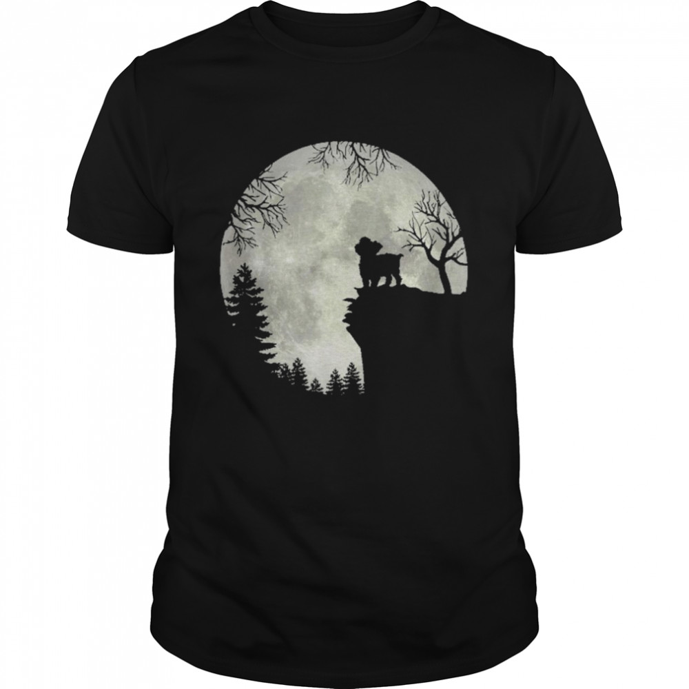 Yorkshire Terrier And Moon Halloween  Classic Men's T-shirt