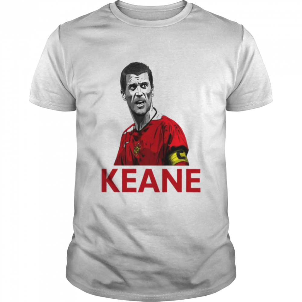 An Old Design Of Sports Fan Roy Keane Manchester United shirt