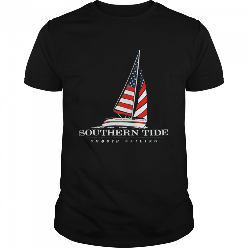 American Sloop Sail Southern Tide Smooth Sailing  Classic Men's T-shirt