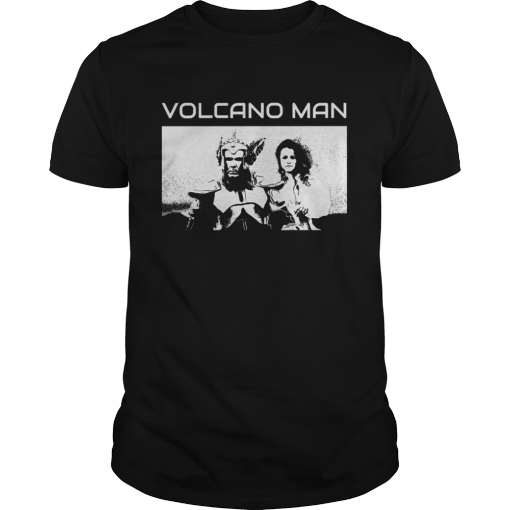 Black And White Art Volcano Man Fire Saga Eurovision shirt Classic Men's T-shirt