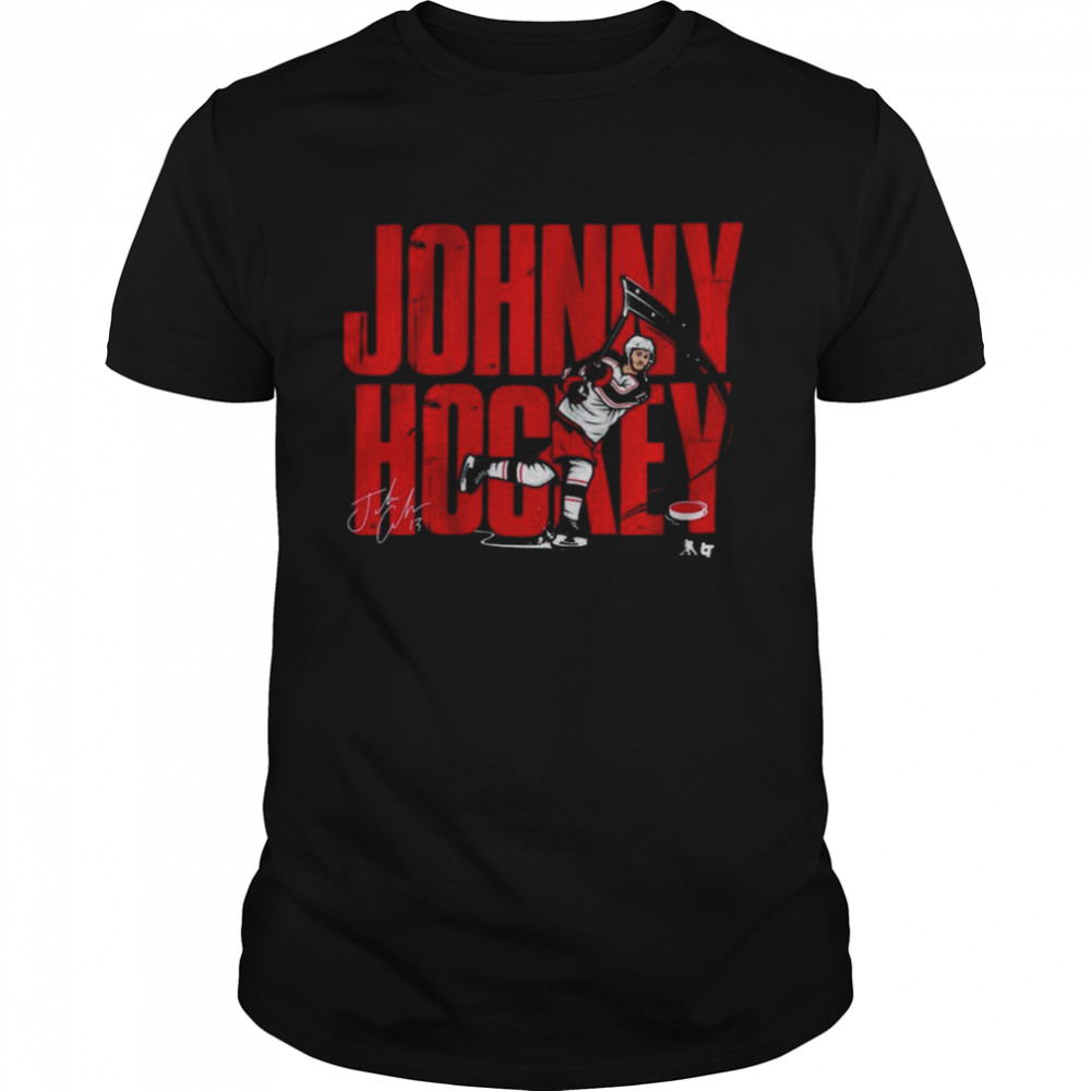 Johnny Gaudreau Columbus Blue Jackets Johnny Hockey Signature  Classic Men's T-shirt