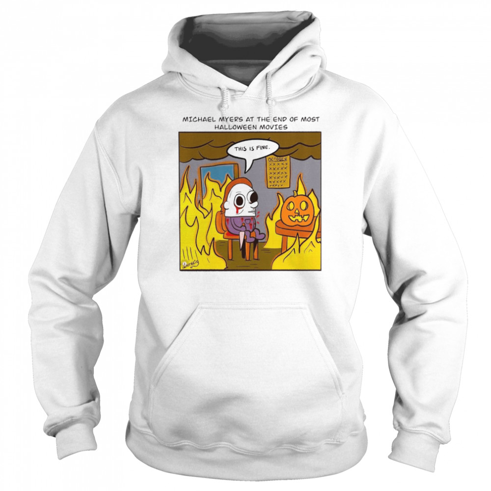 Michael Myers At The End Of Most Halloween Movies 2022  Unisex Hoodie