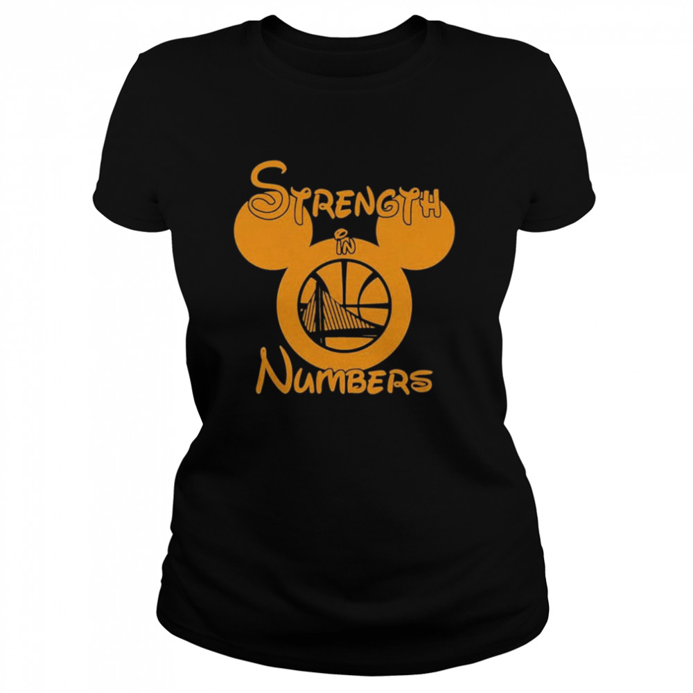 Mickey Mouse Strength In Number Golden State Warriors  Classic Women's T-shirt