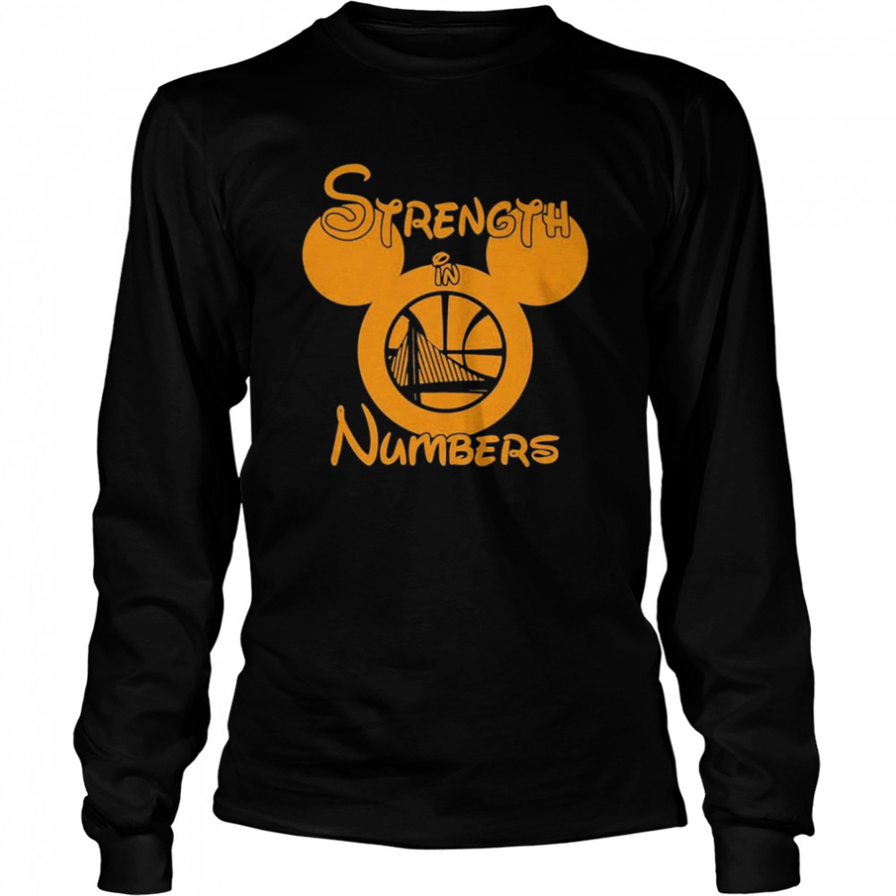 Mickey Mouse Strength In Number Golden State Warriors  Long Sleeved T-shirt