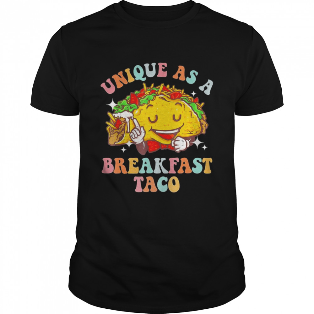 Unique As A Breakfast Taco Jill Biden Groovy Style T-Shirt