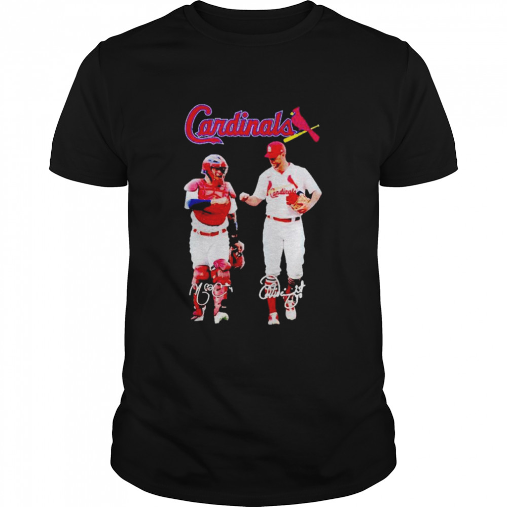 Albert Pujols and Yadier Molina St Louis Cardinals signatures shirt