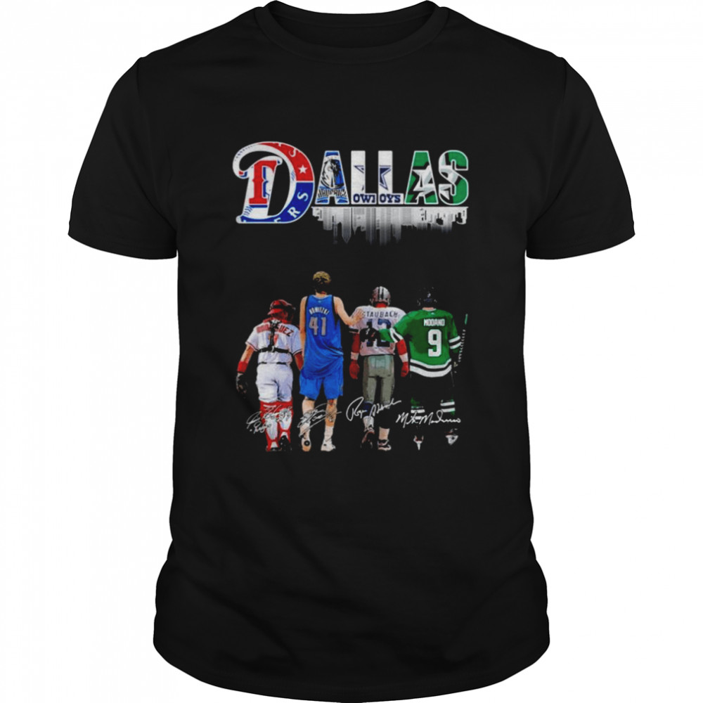 Dallas sports teams best players signatures shirt Classic Men's T-shirt