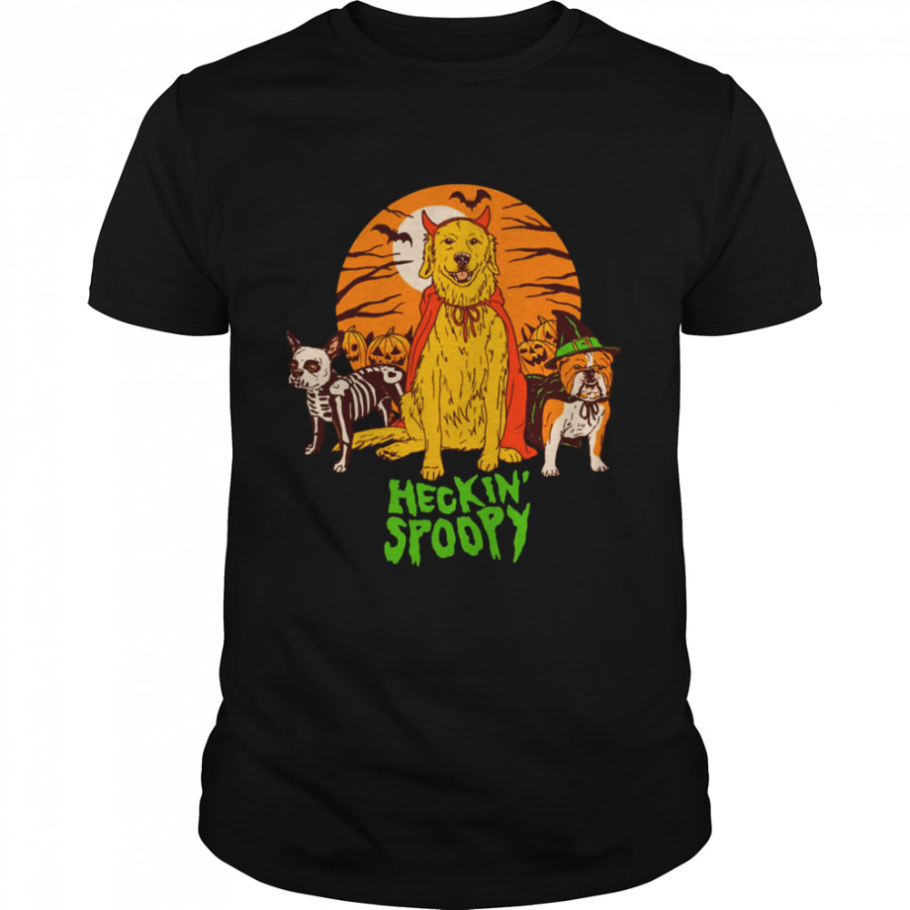 Heckin’ Spoopy Design For Halloween shirt Classic Men's T-shirt