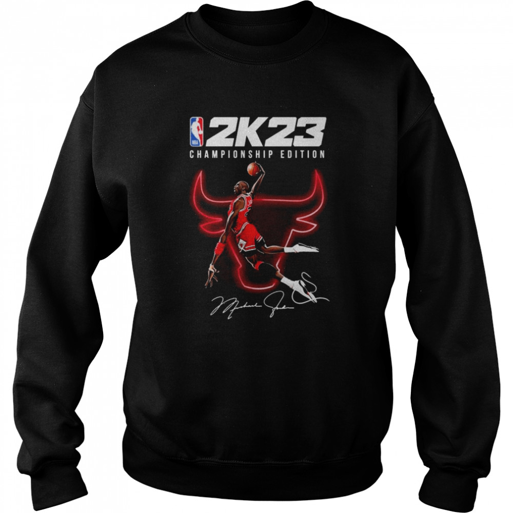 Michael Jordan Dunk NBA 2K23 Championship Edition Signature Unisex Sweatshirt