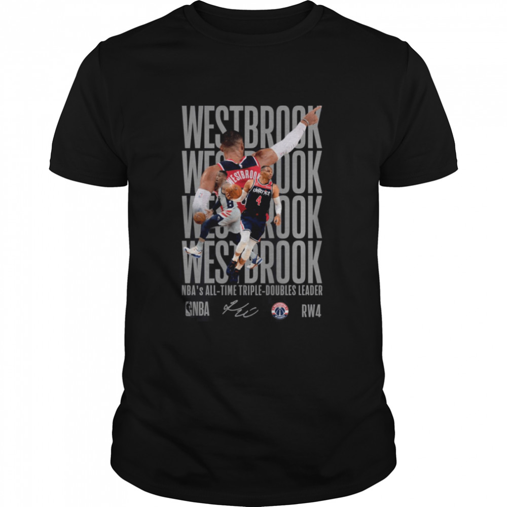 Typography Russell Westbrook NBA Basketball shirt Classic Men's T-shirt