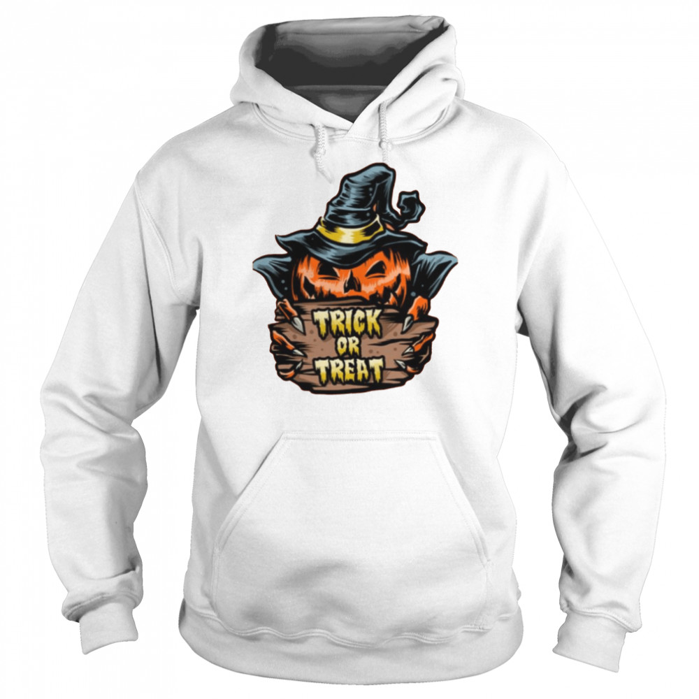 Witch Pumpkins Shost Design For Halloween Trick Or Treat  shirt Unisex Hoodie