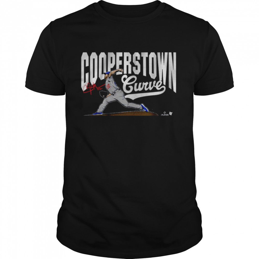 Kershaw Cooperstown Curve Los Angeles Dodger signature  Classic Men's T-shirt