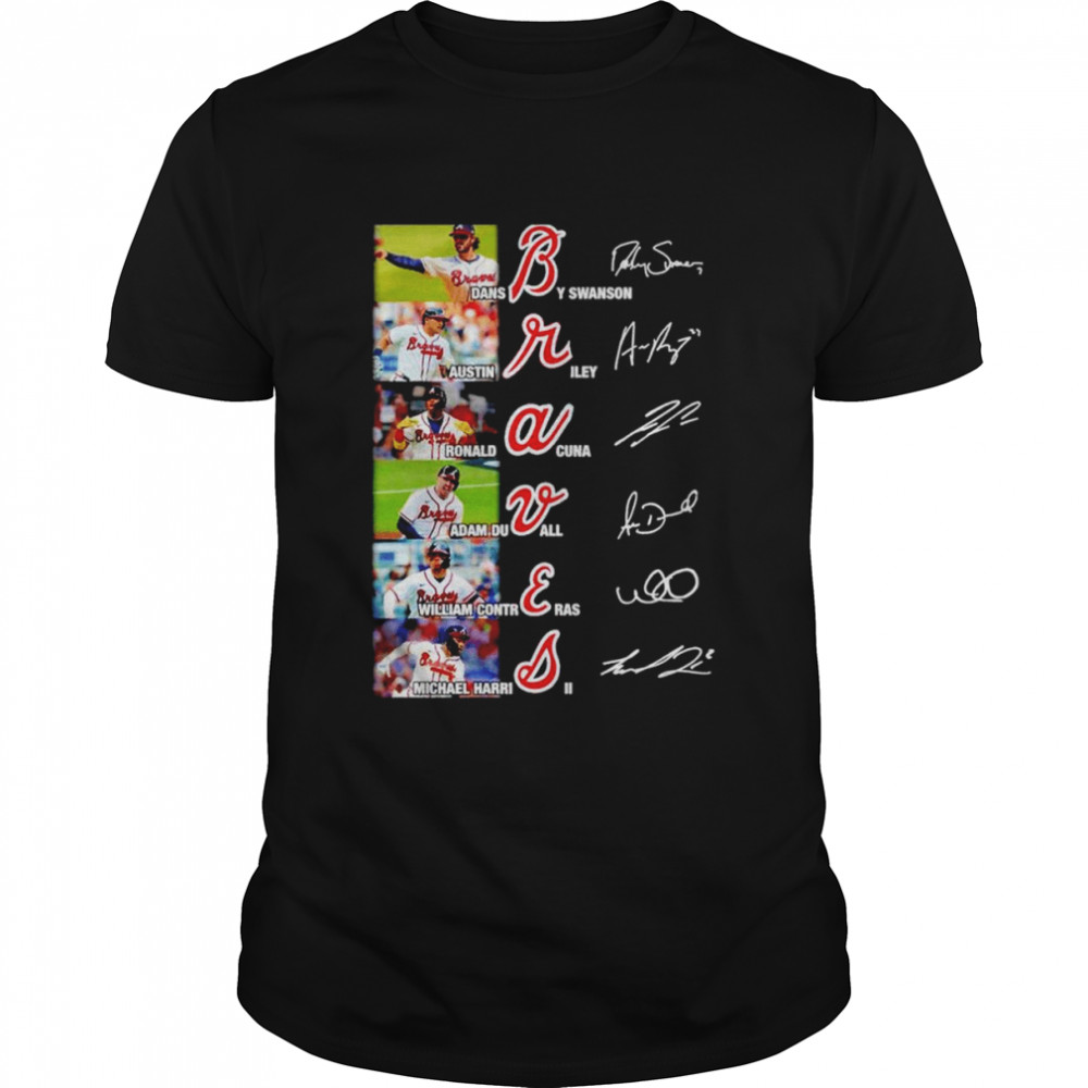 Braves Dansby Swanson Austin Riley Ronald Acuna signatures shirt Classic Men's T-shirt