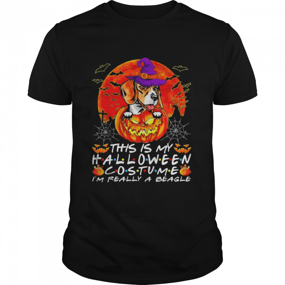 Halloween Costume I’m Really A Beagle Dog Pumpkin T-Shirt
