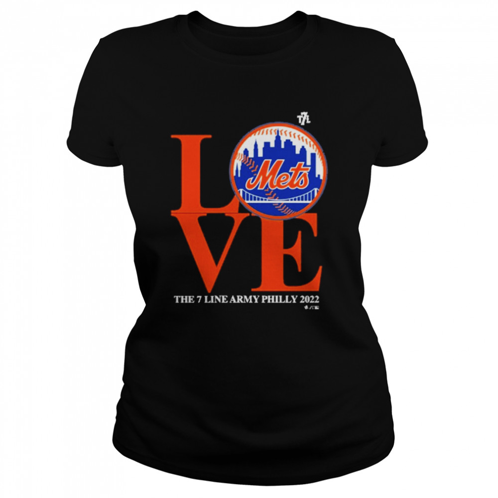 Love mets the 7 line army philly 2022 shirt Classic Women's T-shirt