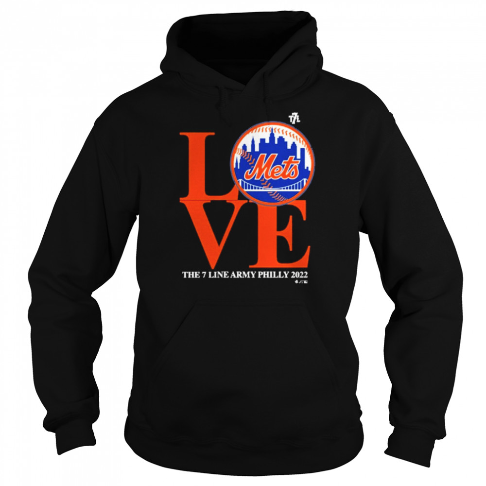 Love mets the 7 line army philly 2022 shirt Unisex Hoodie
