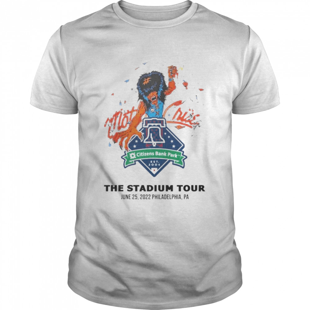 Motley Crue Stadium Tour 2022 Philadelphia PA Citizens Bank Park Event shirt