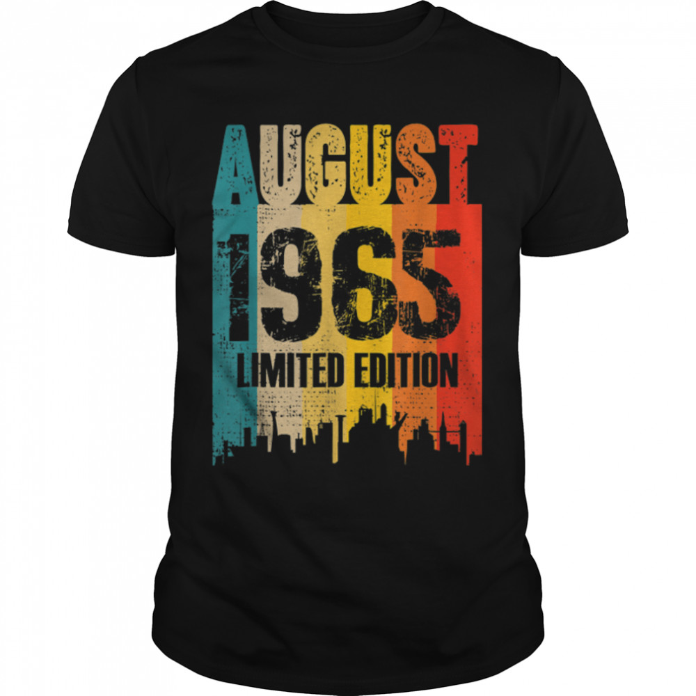 August 1965 57 Years Old Birthday Limited Edition Vintage T-Shirt B0B7F7WT7Z