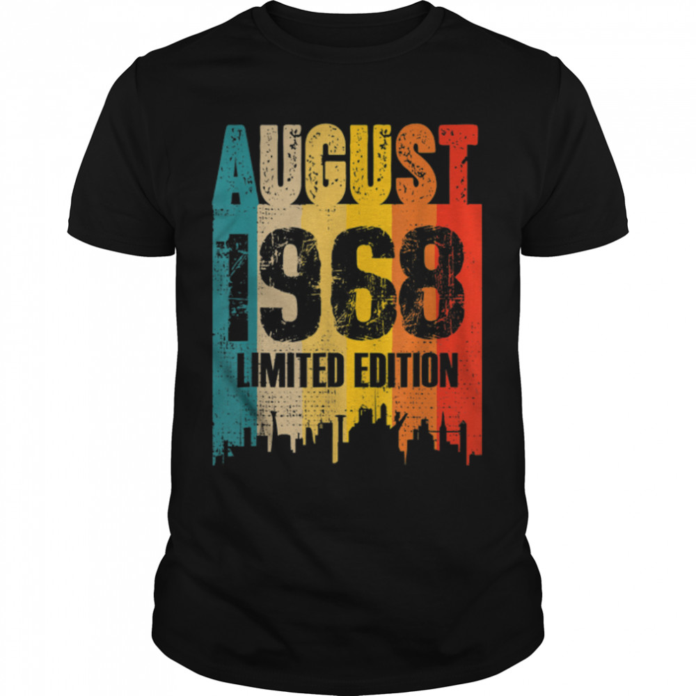 August 1968 54 Years Old Birthday Limited Edition Vintage T- B0B7F79S87 Classic Men's T-shirt