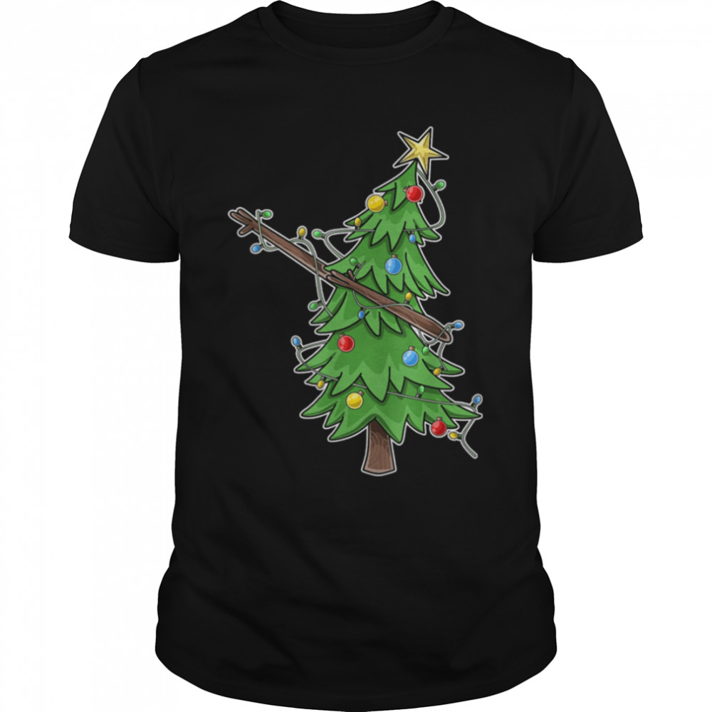 Dabbing Christmas Tree Cool Funny Xmas Dab Dance Christmas T-Shirt B0B7DYTPVX