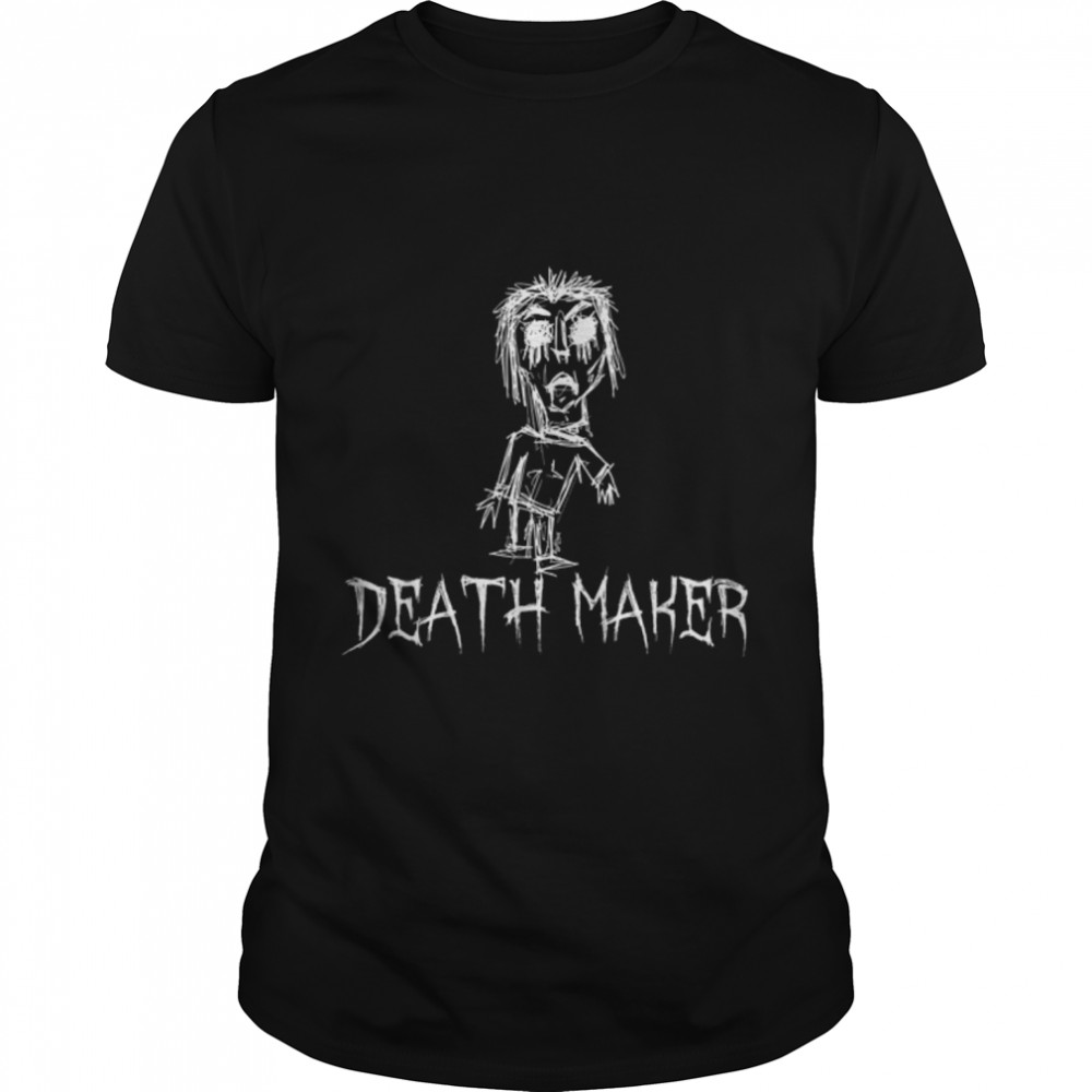 Death Maker Halloween Costume Word Design T-Shirt B0B7F3129W
