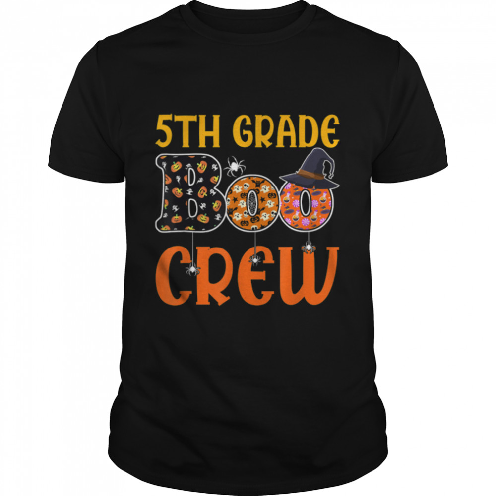 Fifth Grade Boo Crew Halloween 5th Grade Teacher Student T- B0B7F2BLVV Classic Men's T-shirt