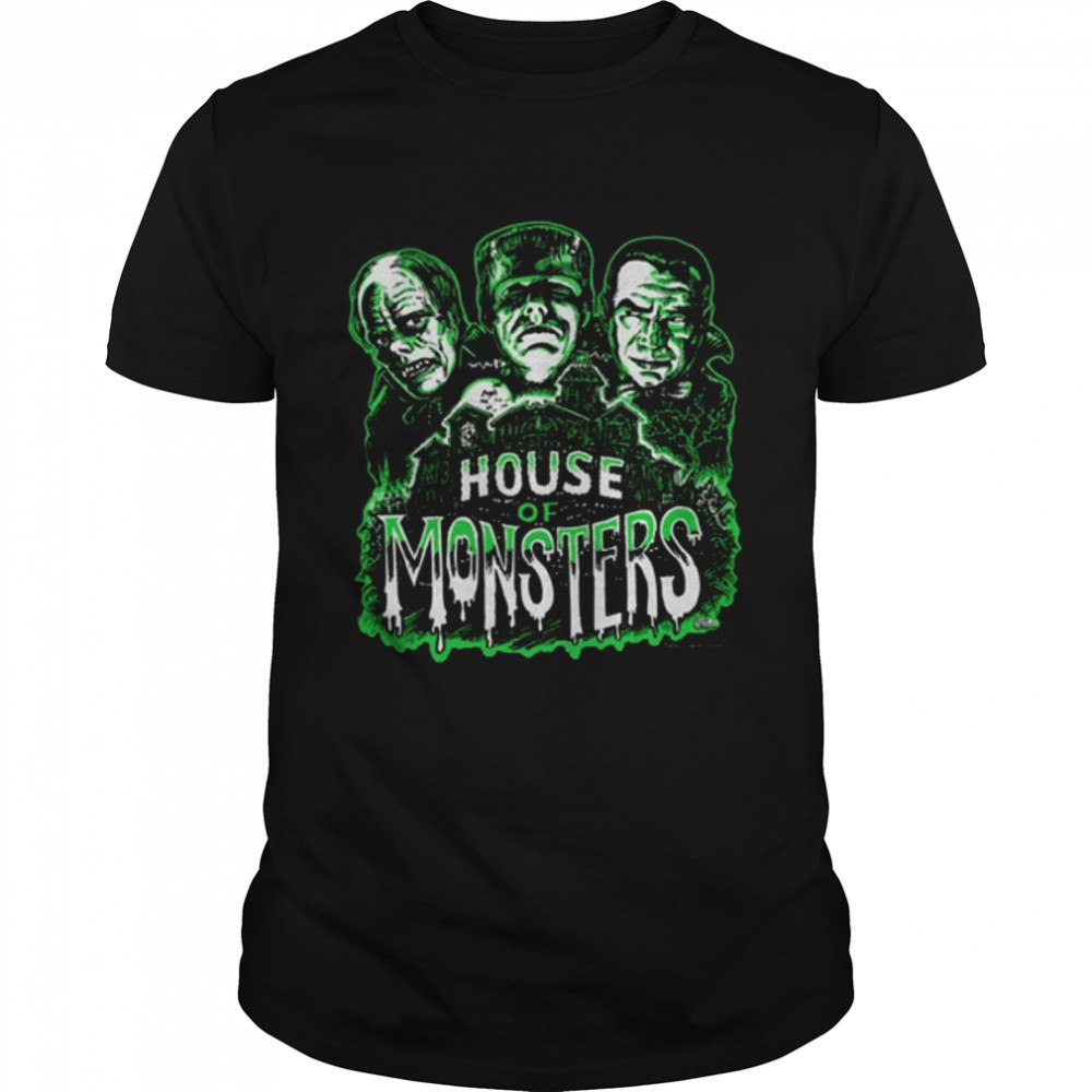 House of Monsters Phantom Frankenstein Dracula classic horror shirt