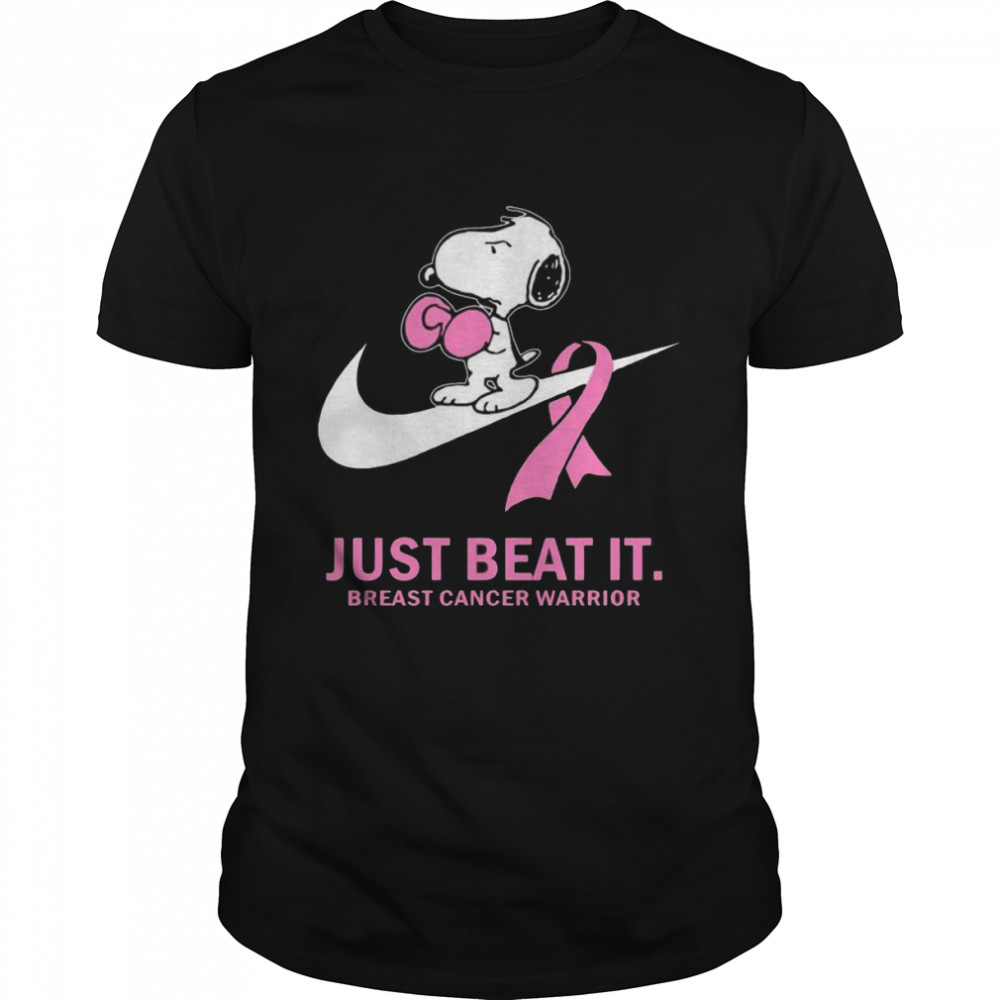 just Beat It Breast Cancer Warrior Snoopy shirt
