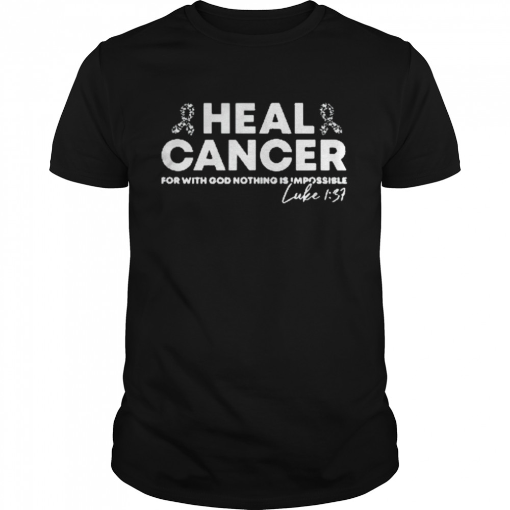 Lung Cancer Awareness Heal Cancer Luke Christian Bible Verse Shirt