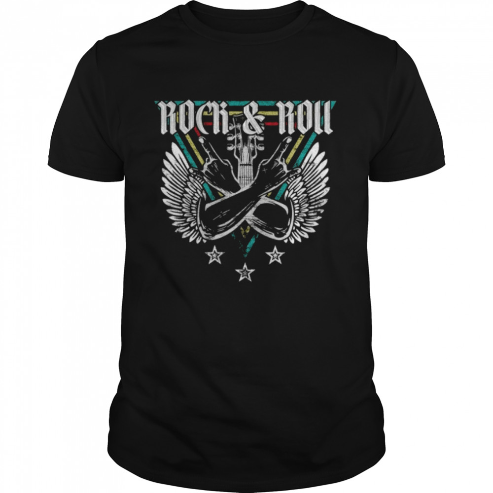 Rock and Roll Guitar Wings Music Lovers T-Shirt