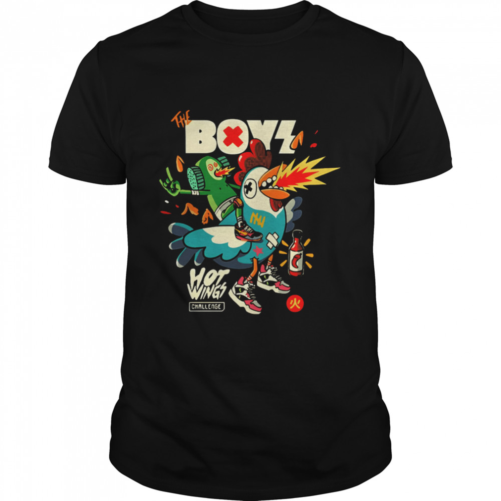 The Boys hot wings challenge shirt