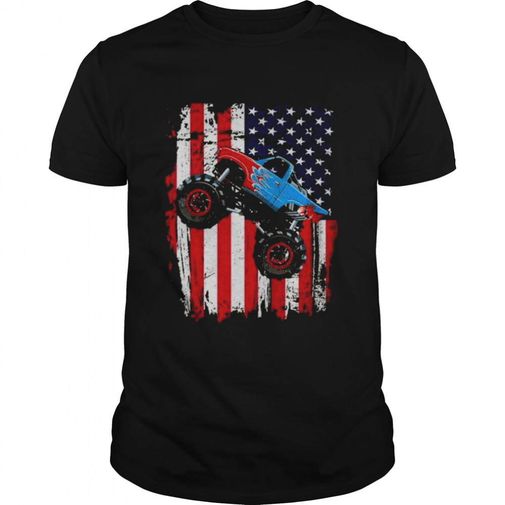 American Monster Truck Flag shirt Classic Men's T-shirt