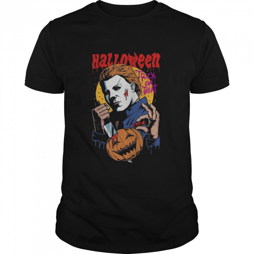 Clothes Trick Or Treat Michael Myers Horror Movie Gothic Halloween shirt Classic Men's T-shirt