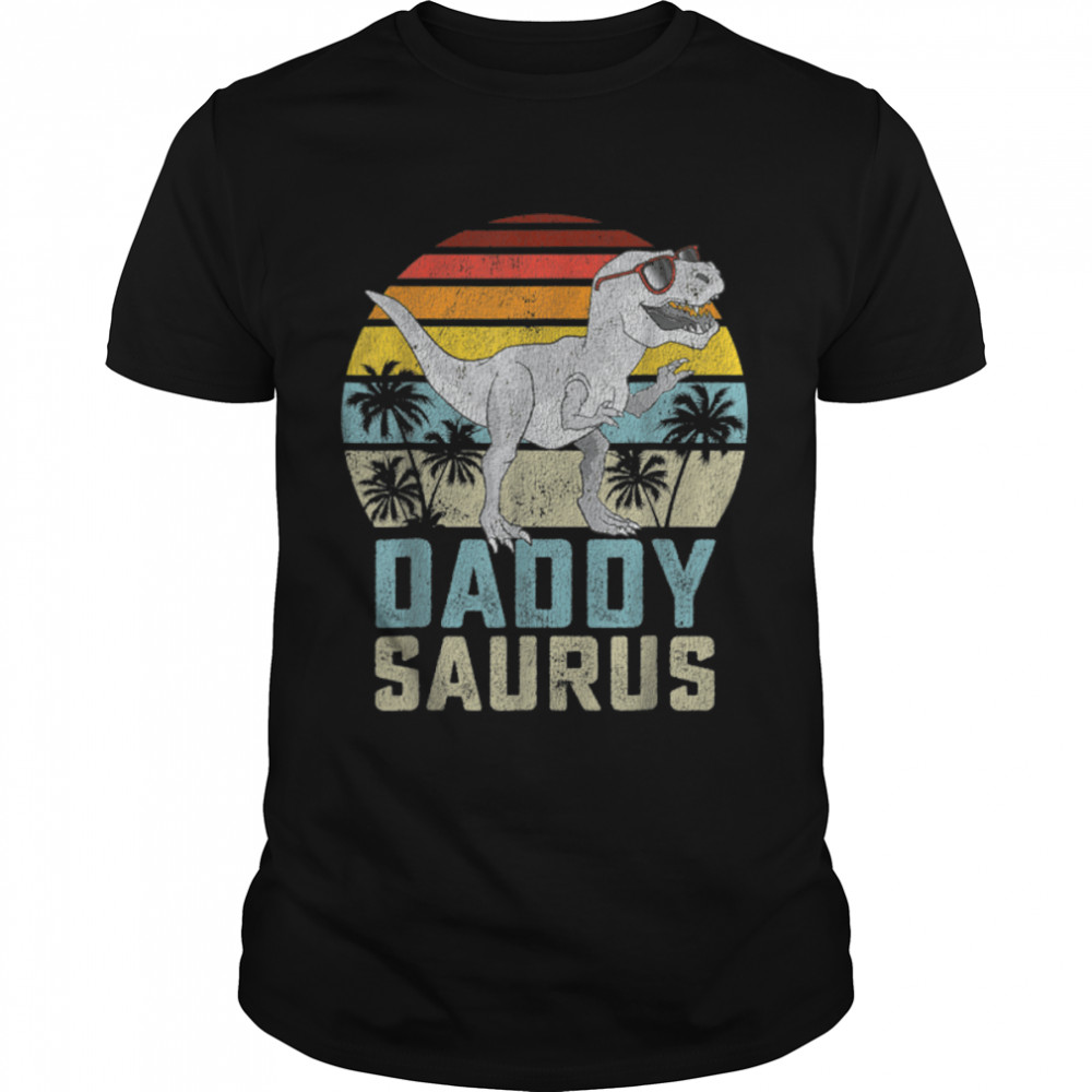 Daddysaurus T Rex Dinosaur Daddy Saurus Family Matching T-Shirt B0B7DY2XYT
