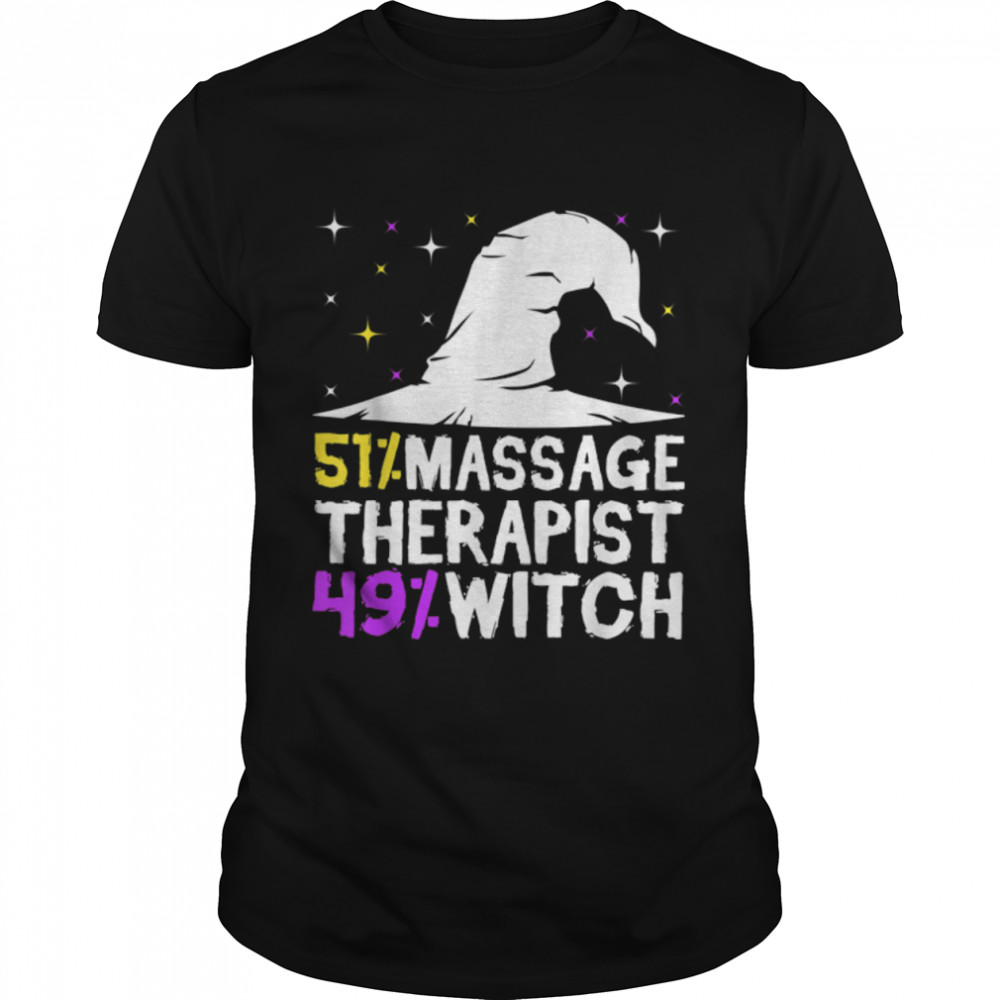 Halloween Witch & Massage Therapist T- B0B7JSZM3N Classic Men's T-shirt
