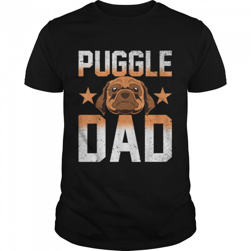 Mens Dog Lover Fathers Day Puggle Dad Pet Owner Animal Puggle T-Shirt B0B7F4836C