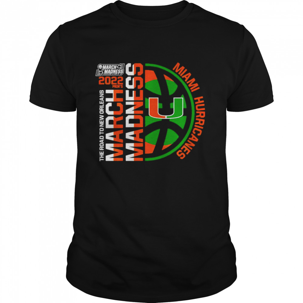 Miami Hurricanes 2022 Men’s Basketball March Madness the road to New Orleans shirt