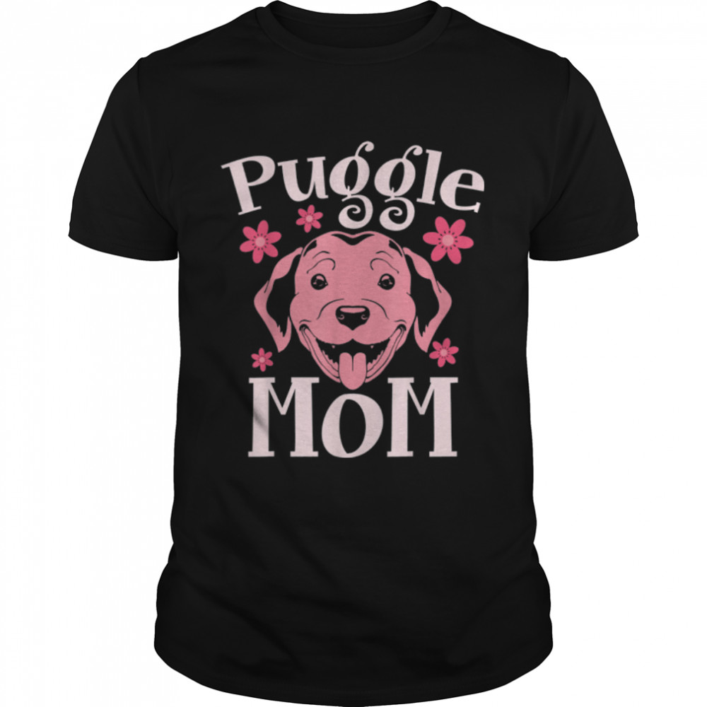 Mommy Dog Owner Pet Dog Lover Animal Puggle Mom Cute Puggle T-Shirt B0B7F5JC6V