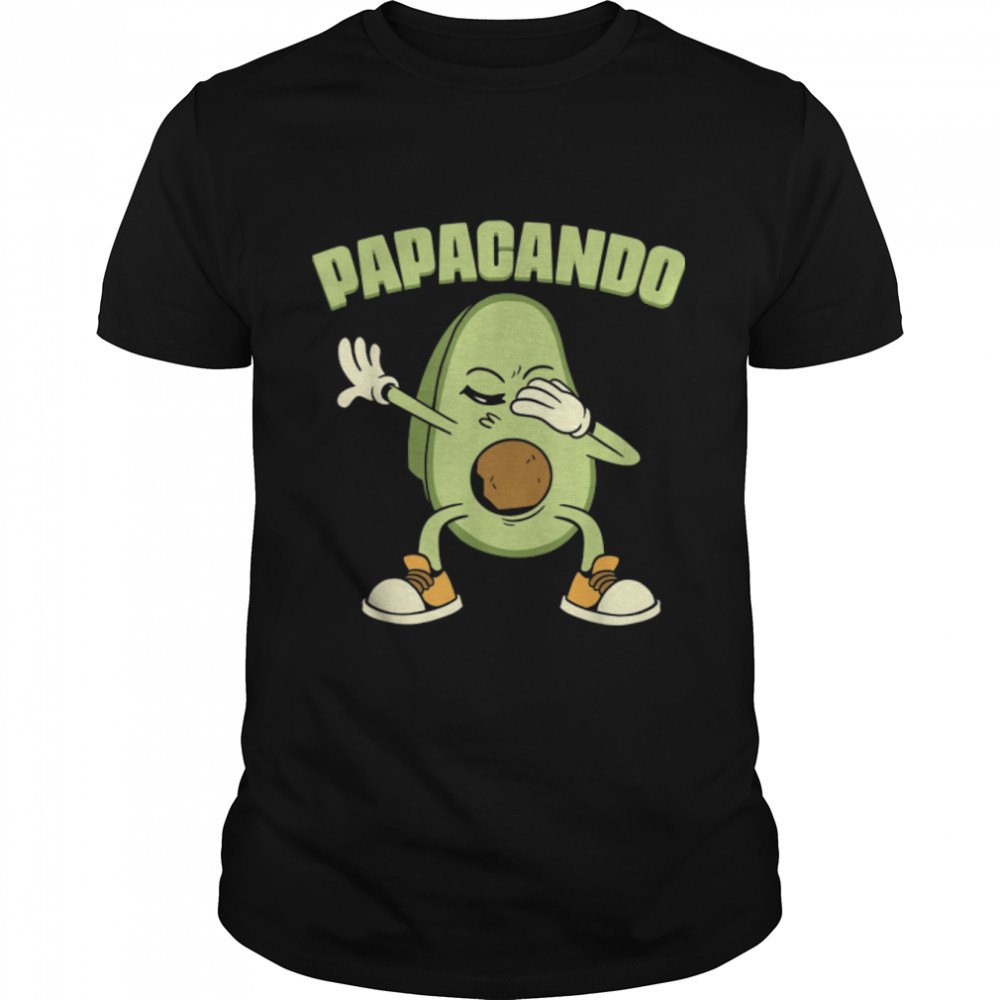 Papacado Vegan Dad Father's Day Fruit Avocado Lovers Daddy T-Shirt B0B7F3QS9T