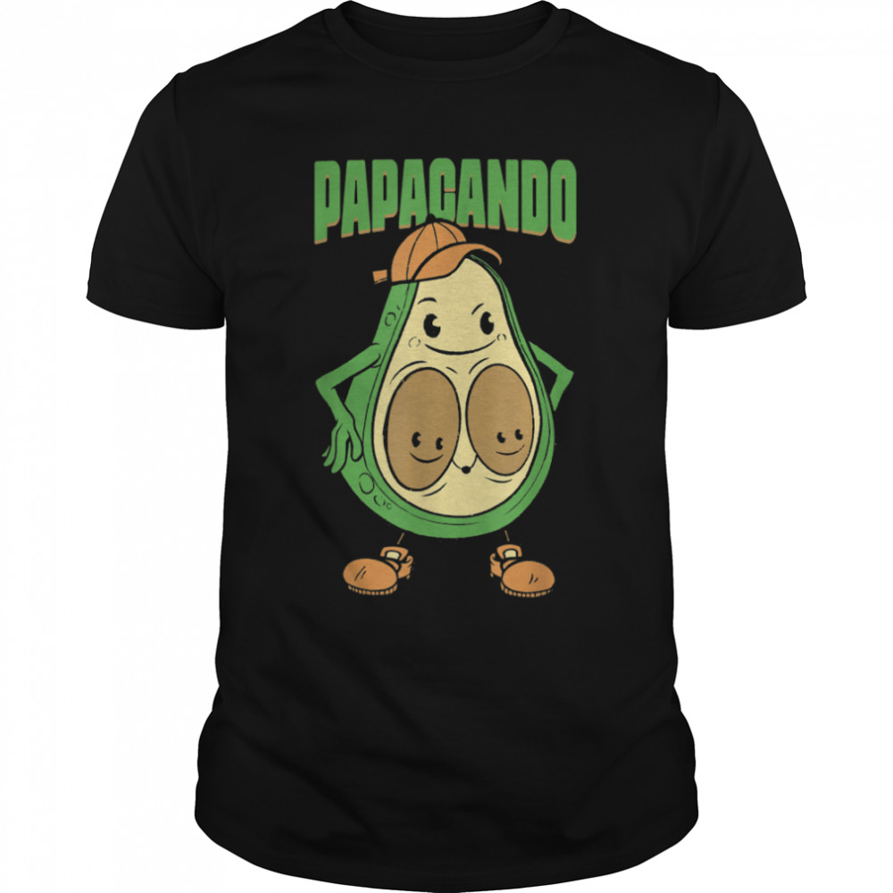 Papacado Vegan Dad Father's Day Fruit Avocado Lovers Daddy T-Shirt B0B7F47SYG